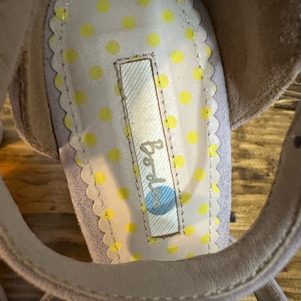 Boden Eva lavender suede leather heeled peep toe cutout shoe EU 39 - Picture 4 of 11